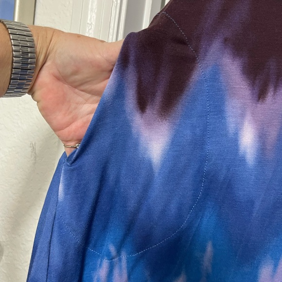 LOGO by Lori Goldstein Blue and Purple Tunic - Picture 6 of 10